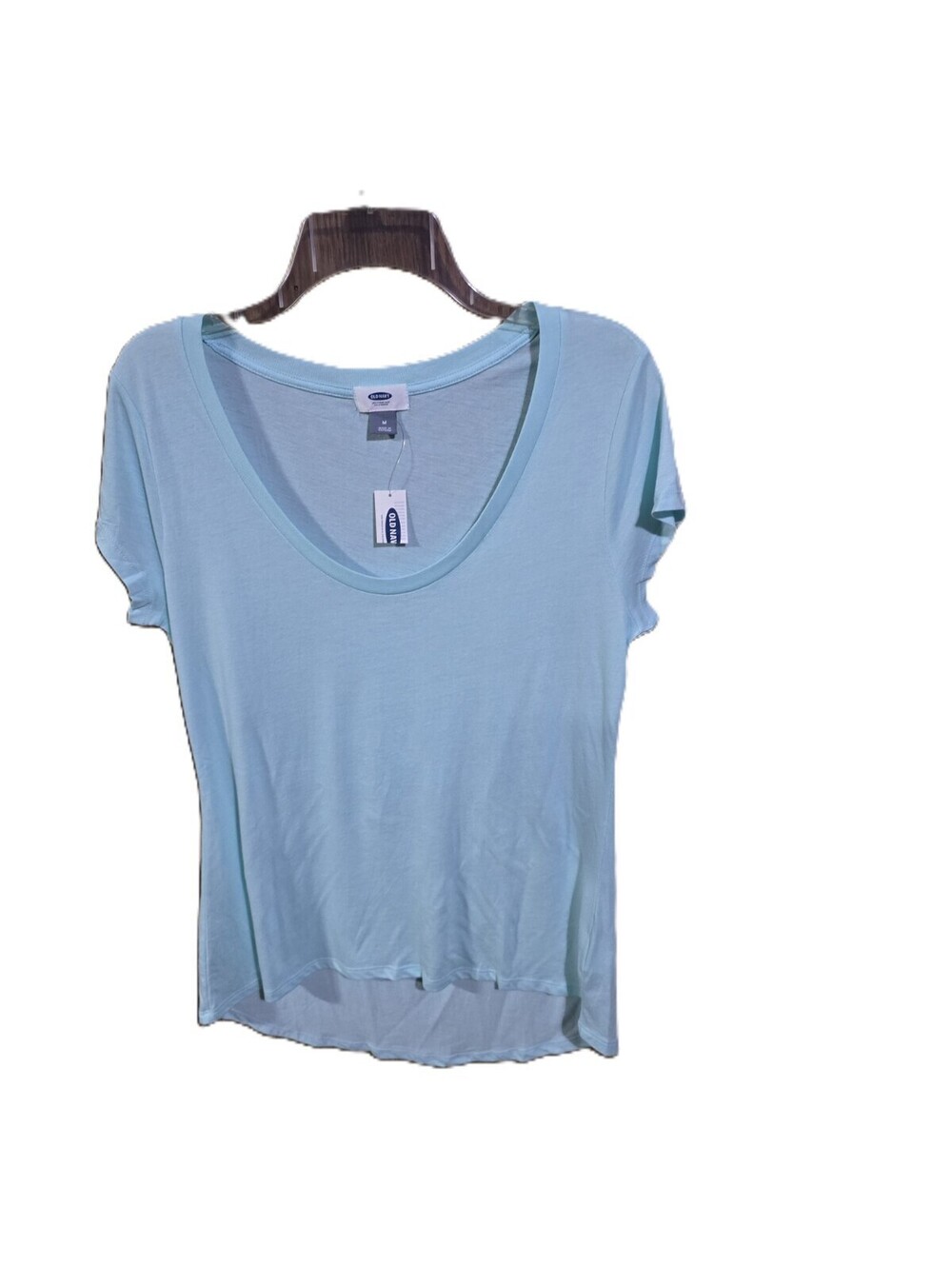 Old Navy Blue T-Shirt Hi-Low Cap Sleeves Size Medium